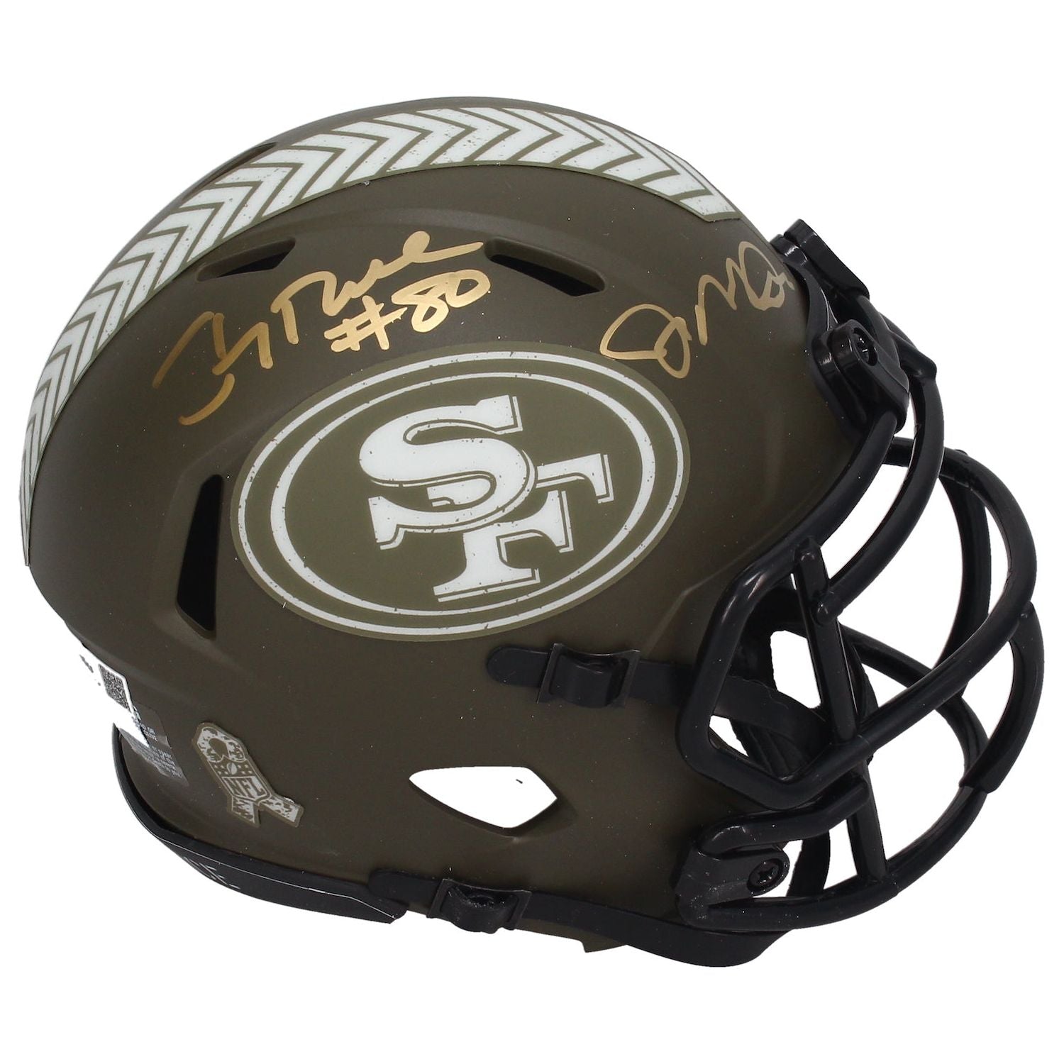 Joe Montana / Jerry Rice Autographed 49ers STS Mini Helmet Fanatics LE 24/24