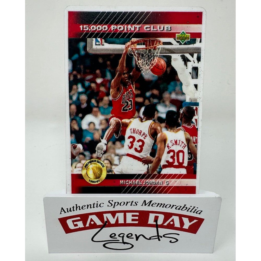 Michael Jordan Autographed Chicago Bulls 1996 Upper Deck Signature Series Porcelain 4 Card Set LE