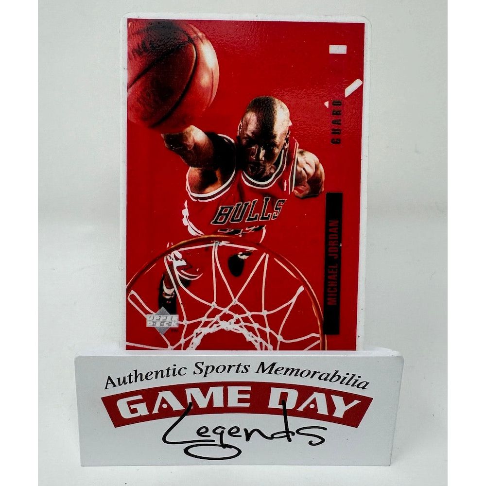Michael Jordan Autographed Chicago Bulls 1996 Upper Deck Signature Series Porcelain 4 Card Set LE