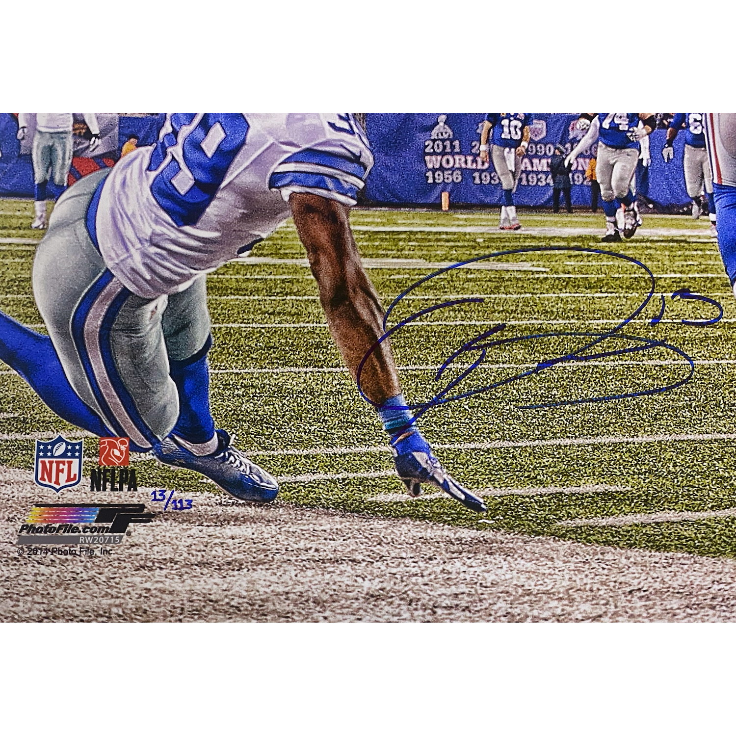 Odell Beckham Jr. Signed New York Giants Metallic Paper 20 x 24 Photograph Steiner LE 13/113
