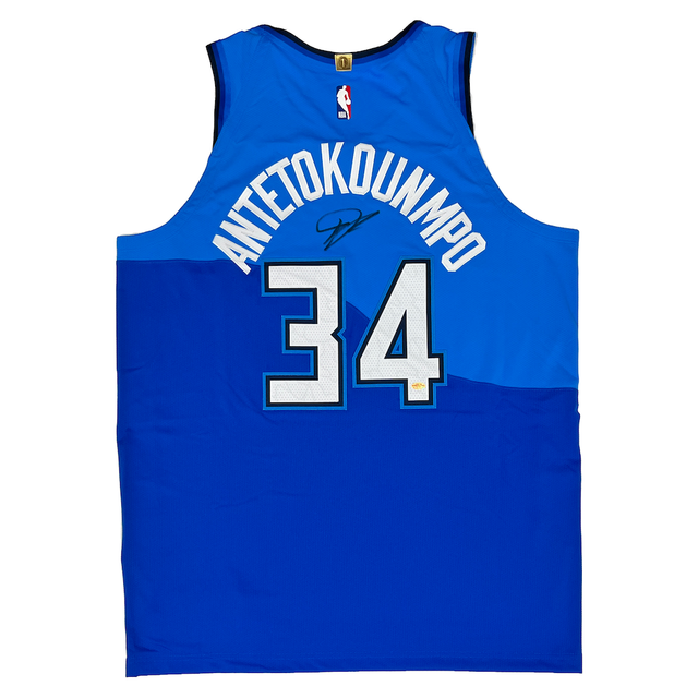 GIANNIS ANTETOKOUNMPO Milwaukee Bucks Autographed City Edition Authentic Jersey BECKETT