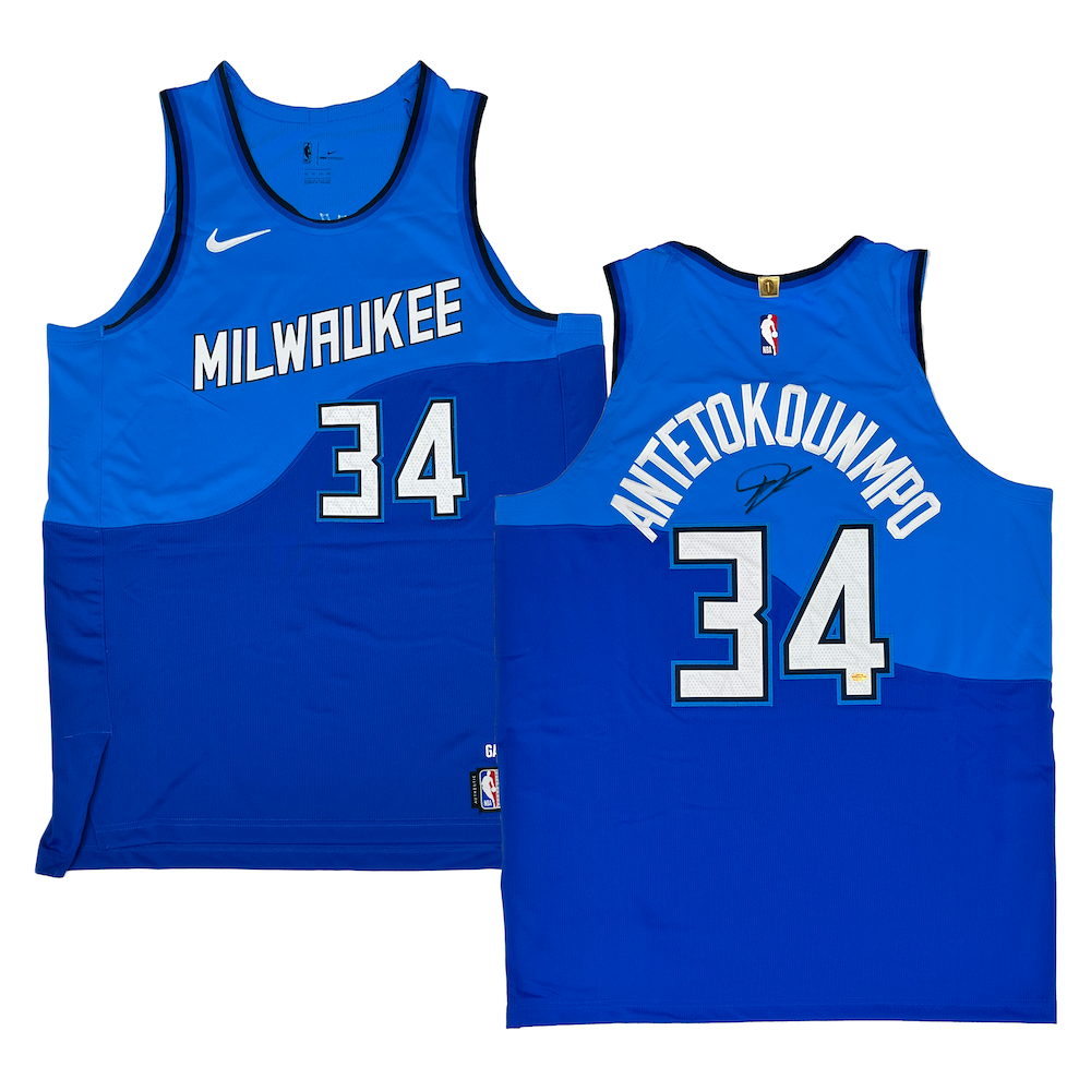 GIANNIS ANTETOKOUNMPO Milwaukee Bucks Autographed City Edition Authentic Jersey BECKETT
