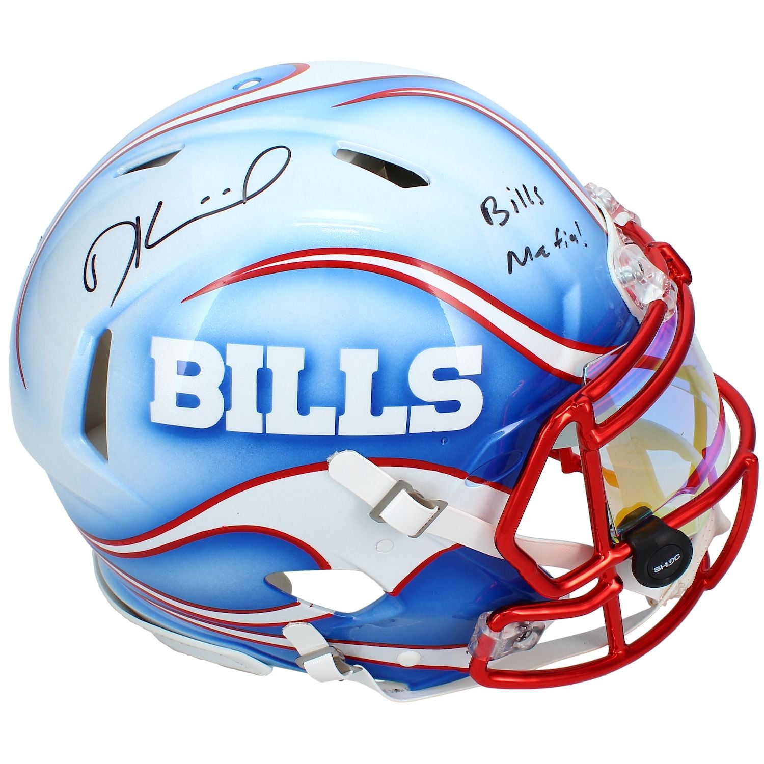 Dalton Kincaid Autographed Buffalo Bills Custom Painted Limited Edition 1/1 Inscribed "Bills Mafia" Authentic Fanatics Underwraps