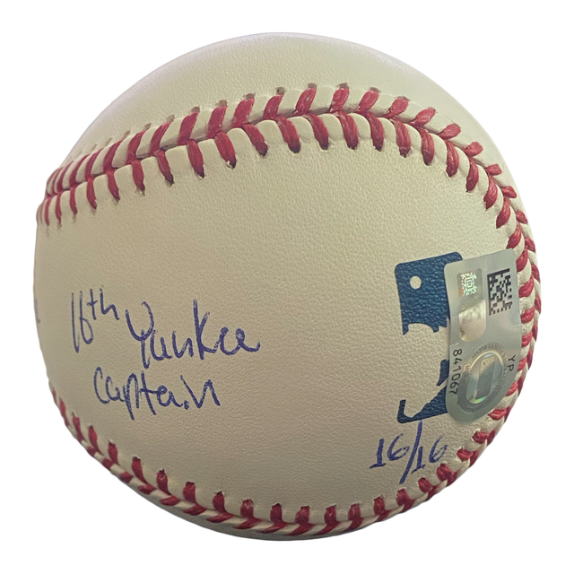 Aaron Judge Autographed New York Yankees "16th Yankee Captain" MLB Baseball Fanatics LE 16/16