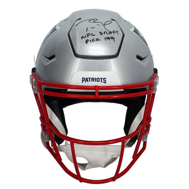 Tom Brady Autographed "NFL Draft Pick 199" Speed Flex Helmet Fanatics LE 1/50