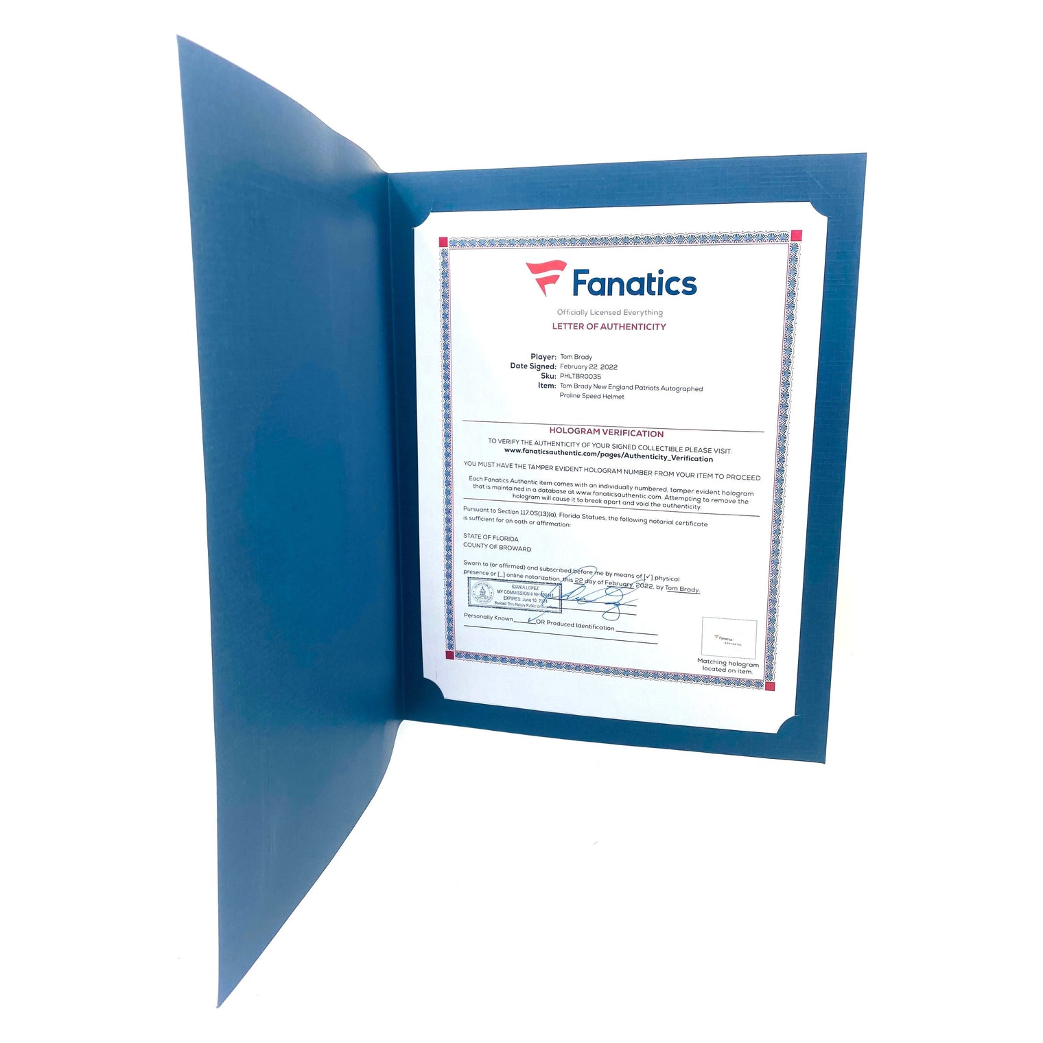 TOM BRADY Autographed New England Patriots Authentic Speed Helmet FANATICS