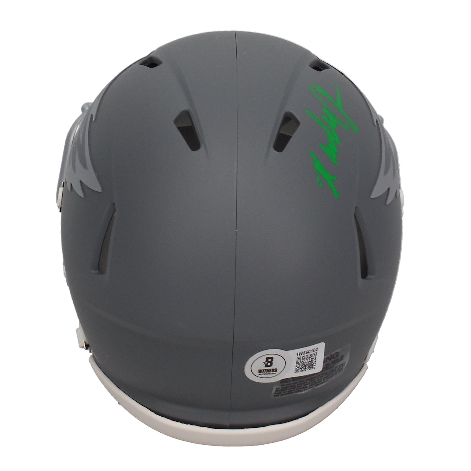 Randall Cunningham Autographed Eagles Slate Mini Speed Helmet w/ Visor Beckett