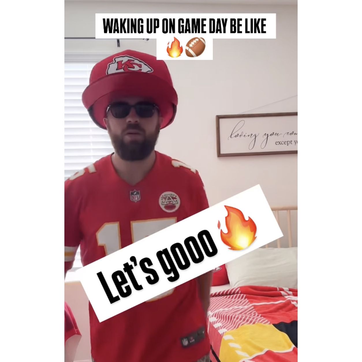 OVERSIZED SUPER FAN HAT in Black Kansas City Chiefs (Fun Gift!)