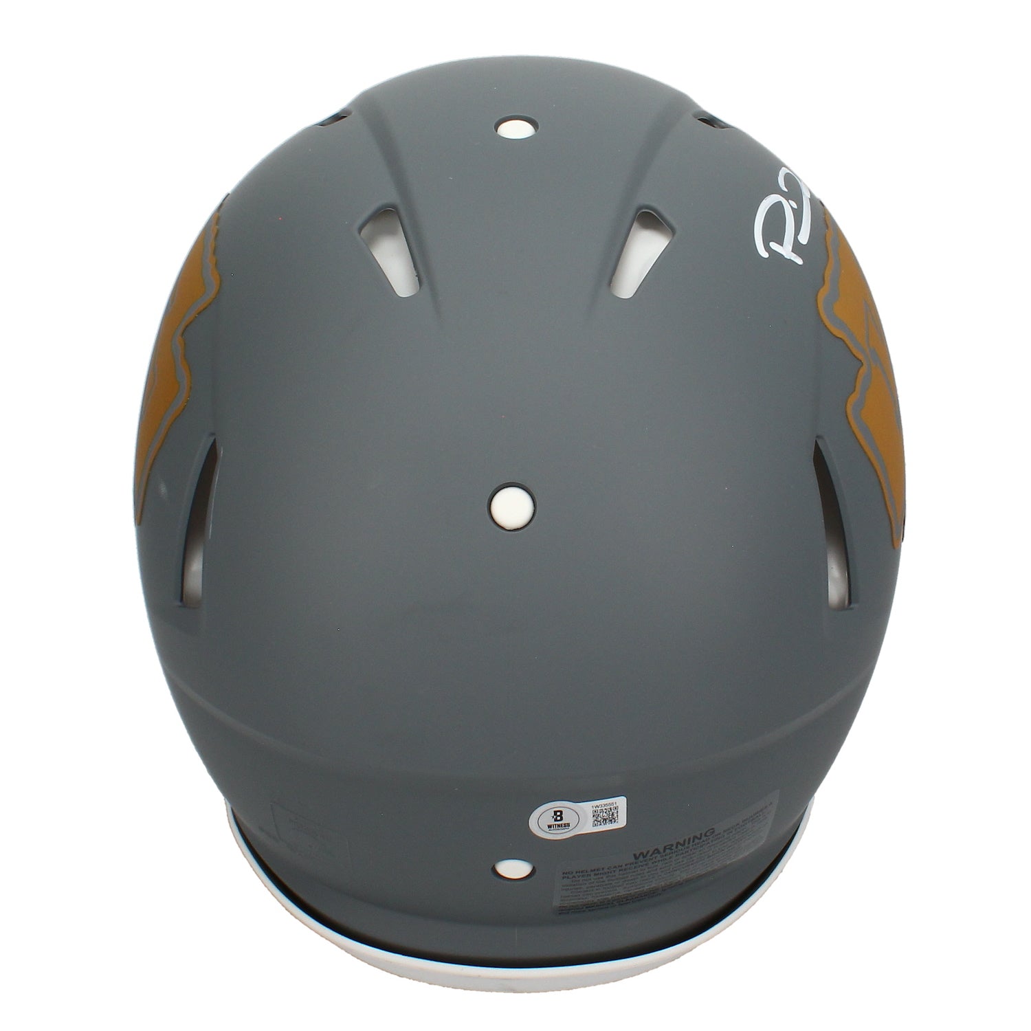 Patrick Mahomes Autographed Kansas City Chiefs "3X SB MVP" Slate Authentic Speed Helmet Beckett