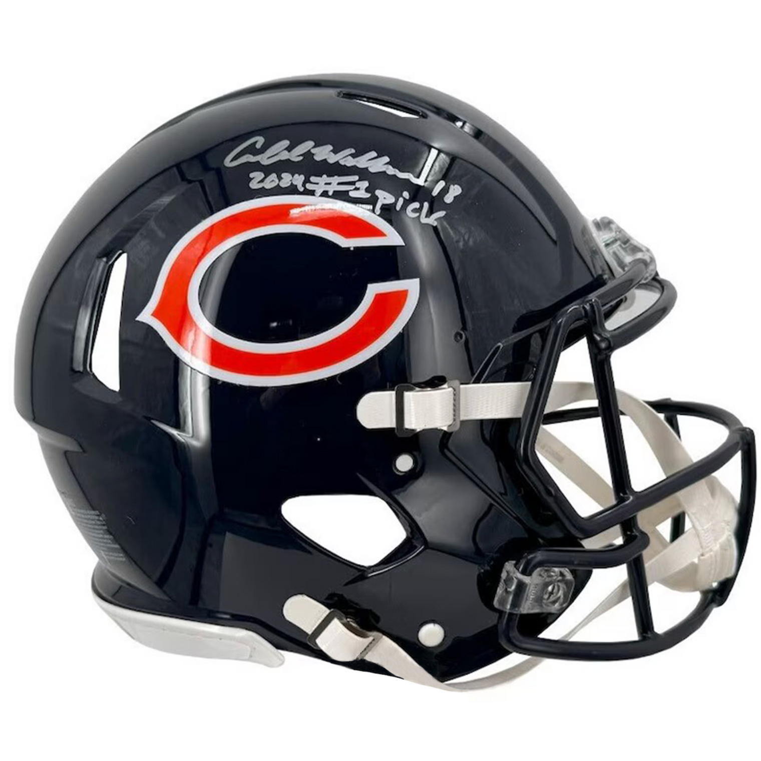 Caleb Williams Autographed "#1 Pick 2024" Chicago Bears Authentic Speed Helmet Fanatics