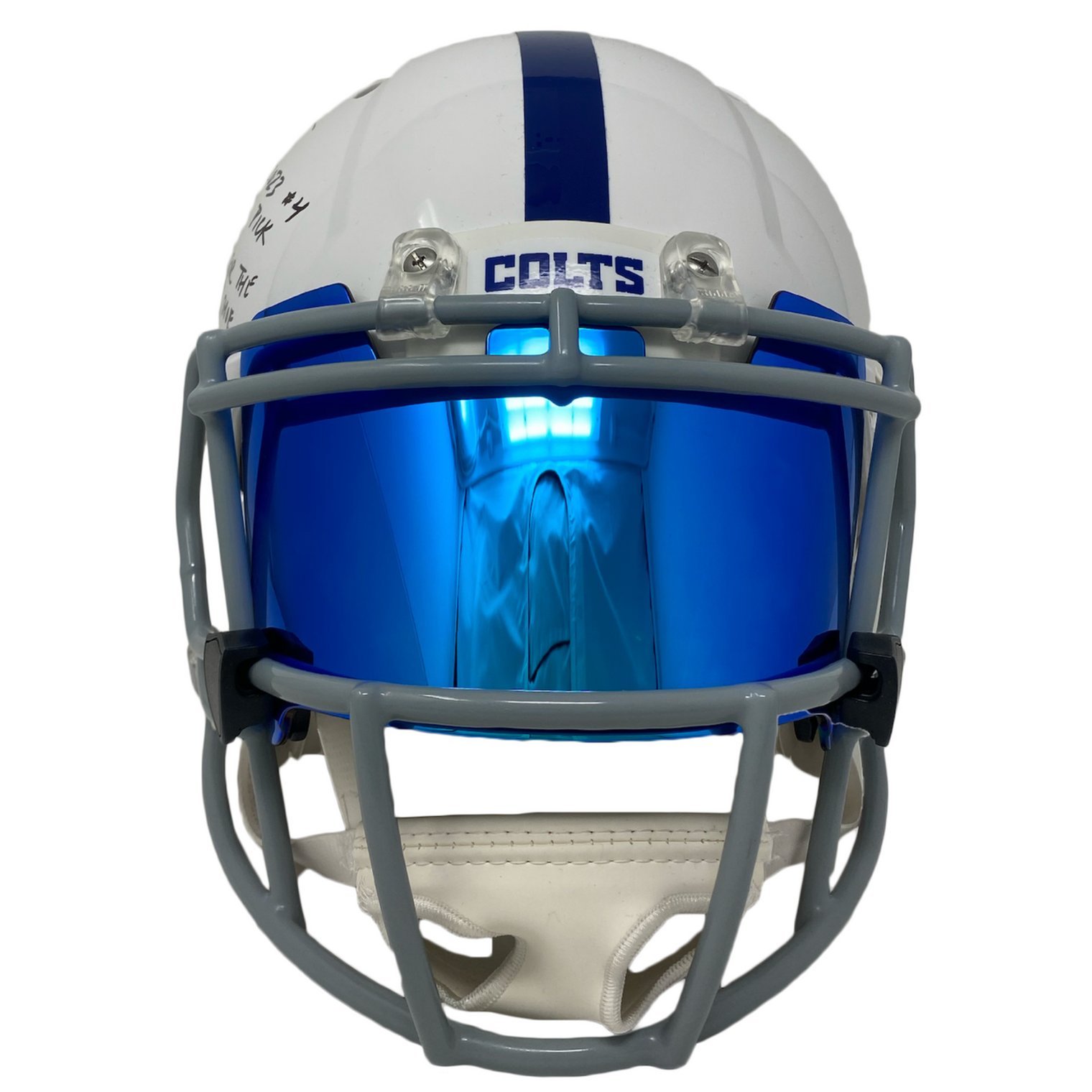 Anthony Richardson Autographed "2023 #4 Pick" Authentic Helmet Fanatics LE 23