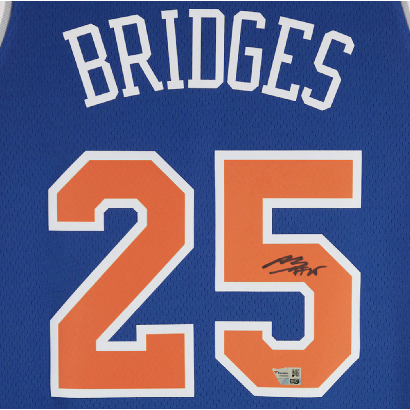 Mikal Bridges Autographed New York Knicks Nike Blue Icon Swingman Jersey Fanatics
