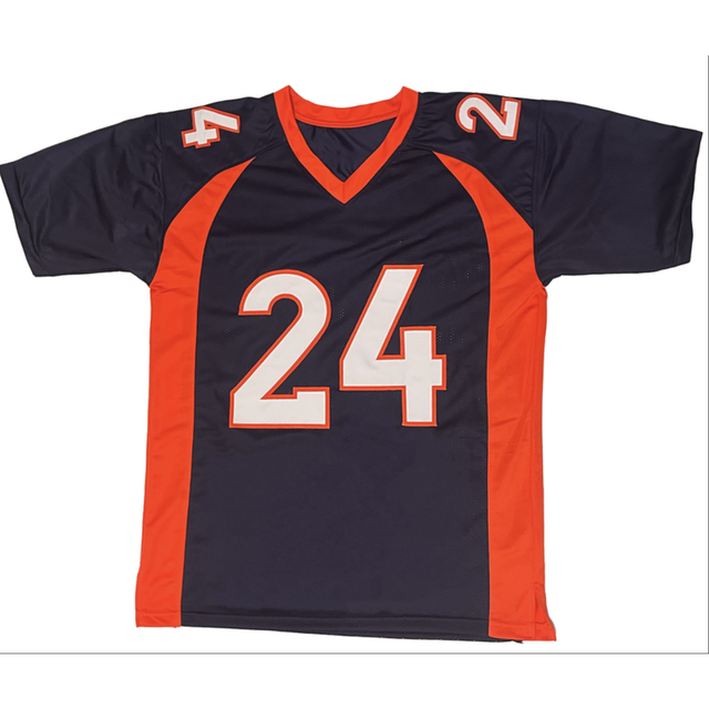Champ Bailey of the Denver Broncos Autographed Blue Custom #24 Jersey Beckett