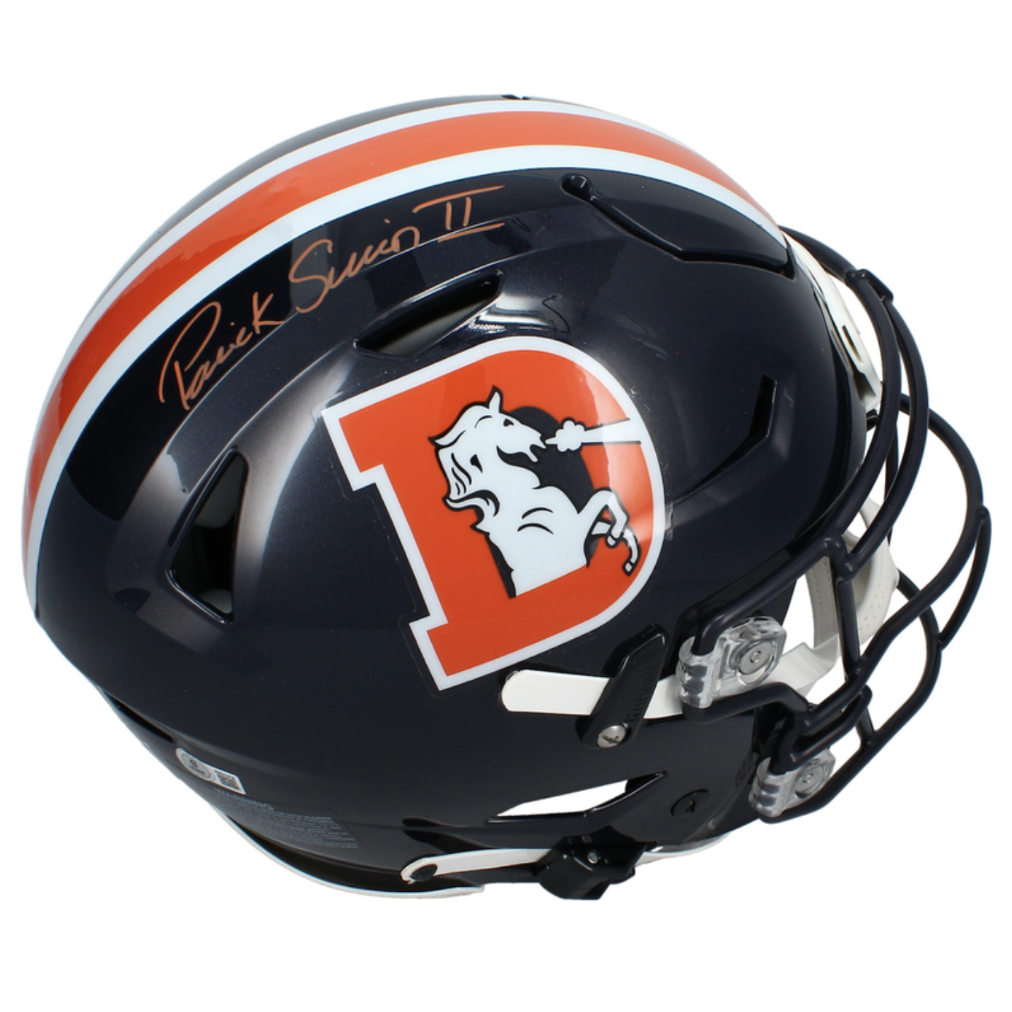 Patrick Surtain II Autographed Denver Broncos Color Rush Alt. Speedflex Helmet Beckett