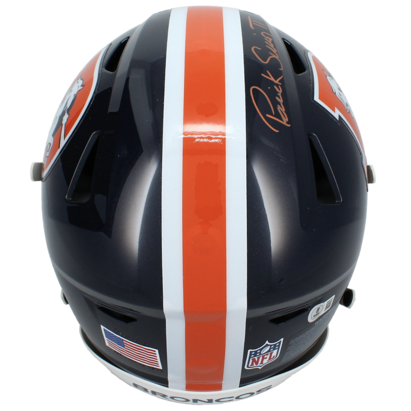 Patrick Surtain II Autographed Denver Broncos Color Rush Alt. Speedflex Helmet Beckett