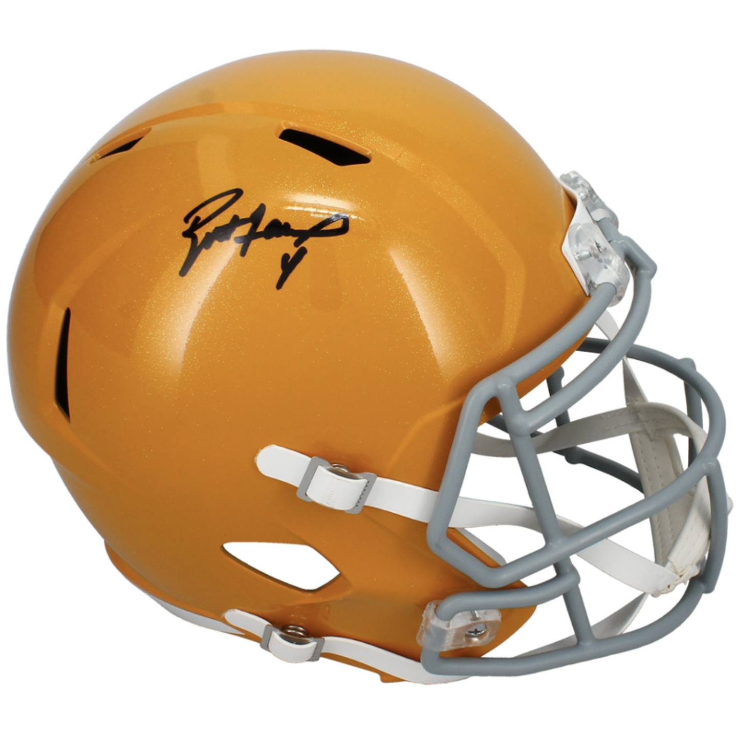 Brett Favre Autographed Green Bay Packers Throwback Full Size Speed Helmet Radtke Holo