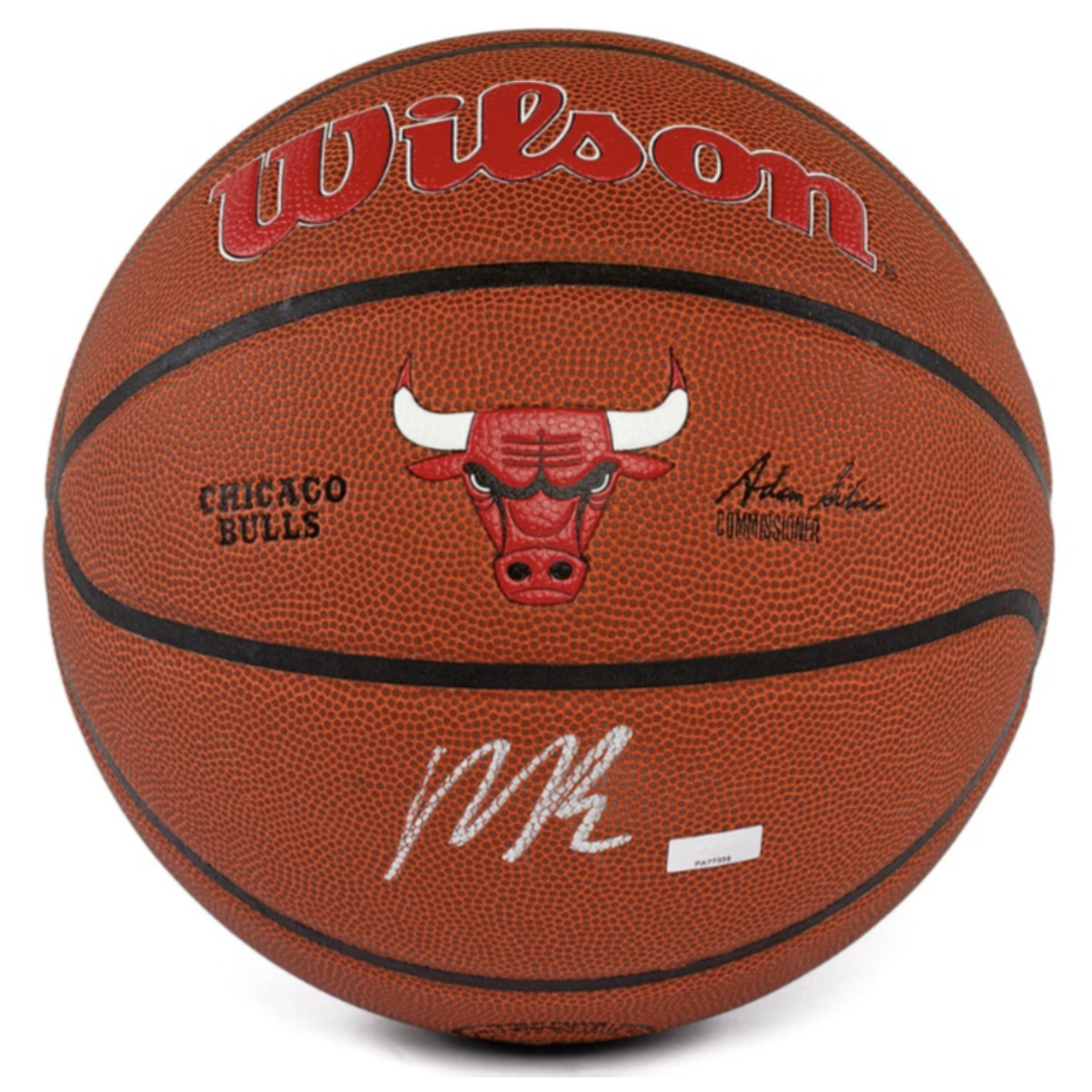 Matas Buzelis Autographed Chicago Bulls Team Alliance Wilson Basketball Panini