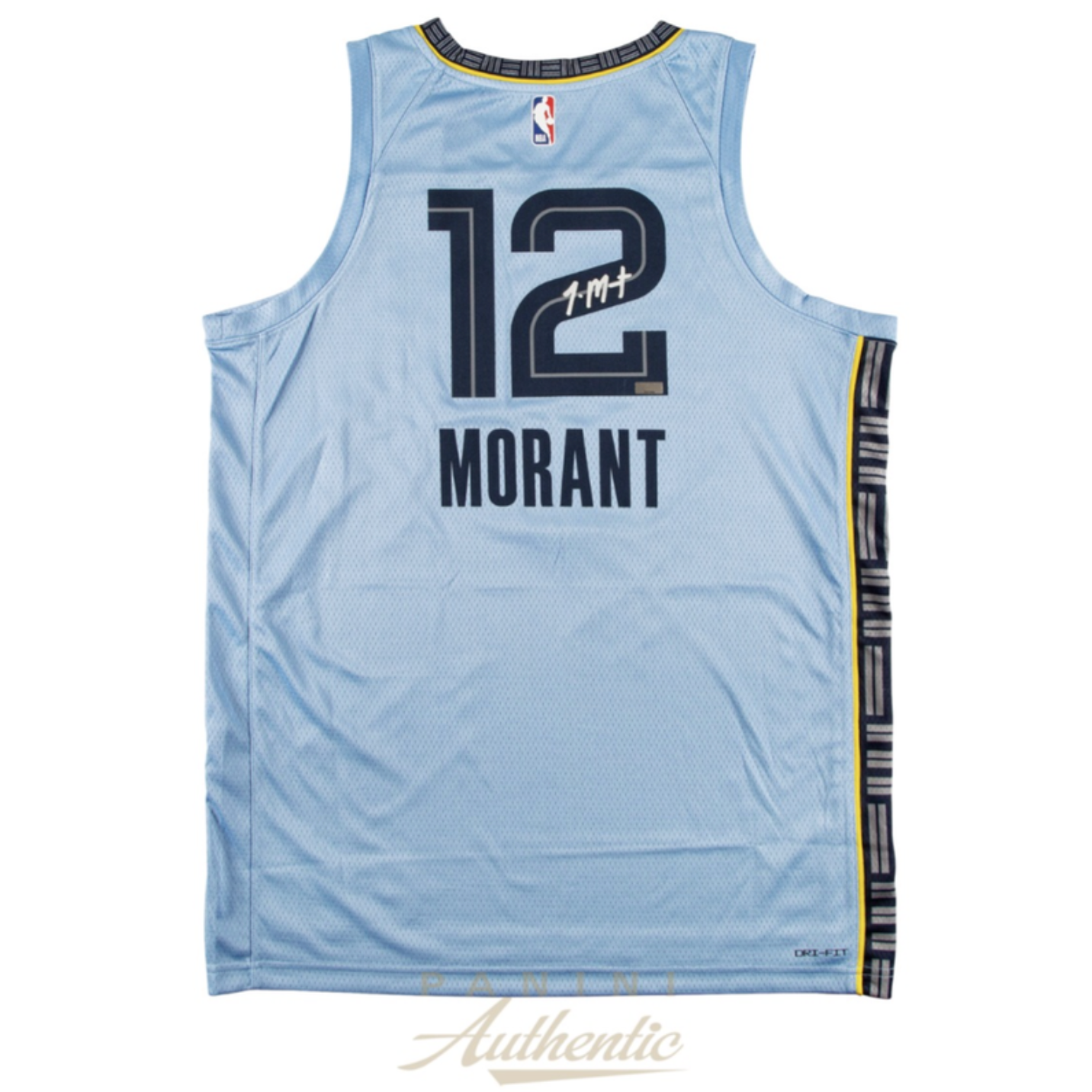 Ja Morant Autographed Memphis Grizzlies Jordan Brand Blue Nike Jersey Panini