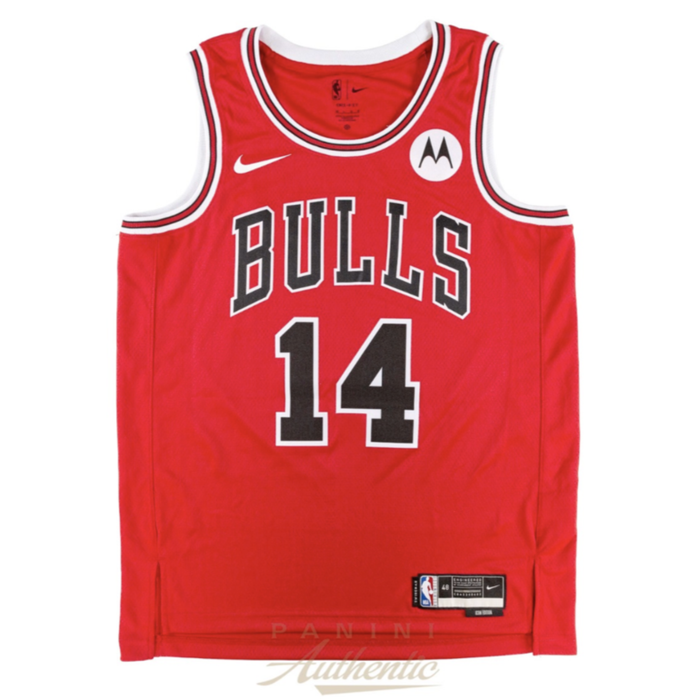 Matas Buzelis Autographed Chicago Bulls Red Icon Edition Swingman Jersey Panini