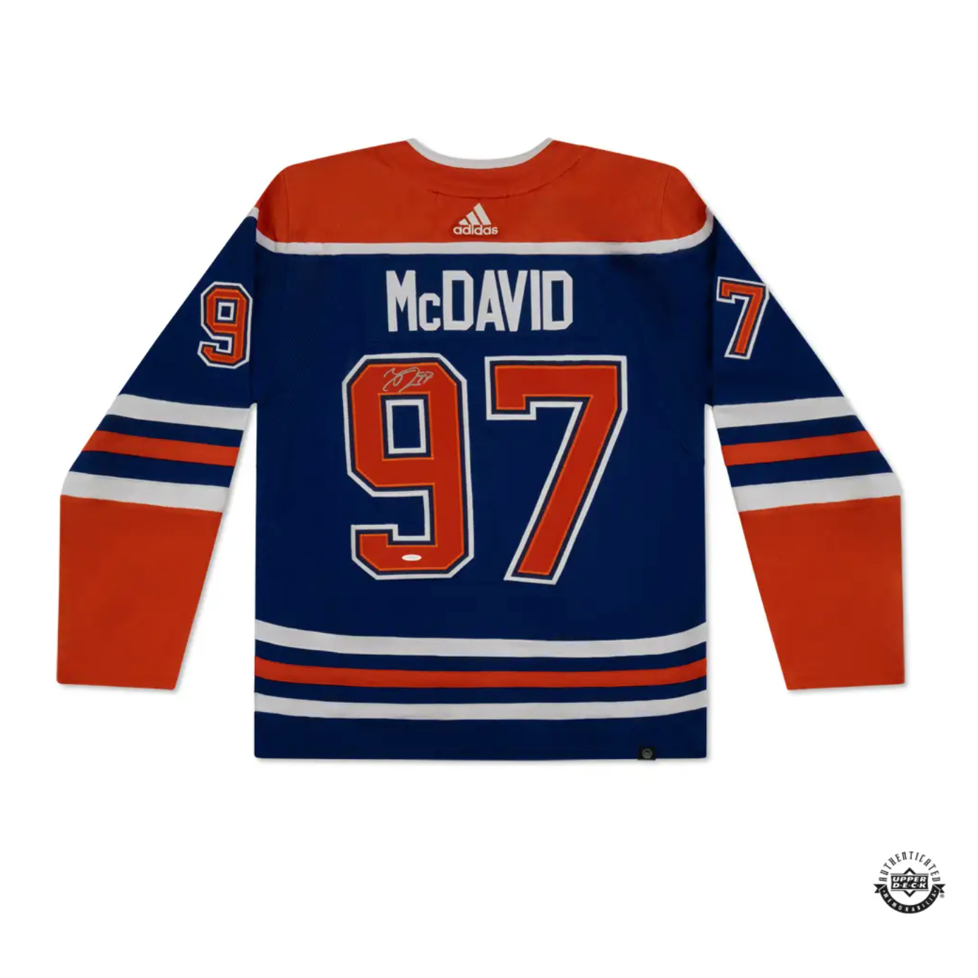 Connor McDavid Autographed 2024 Edmonton Oilers Adidas Royal Blue Jersey UDA