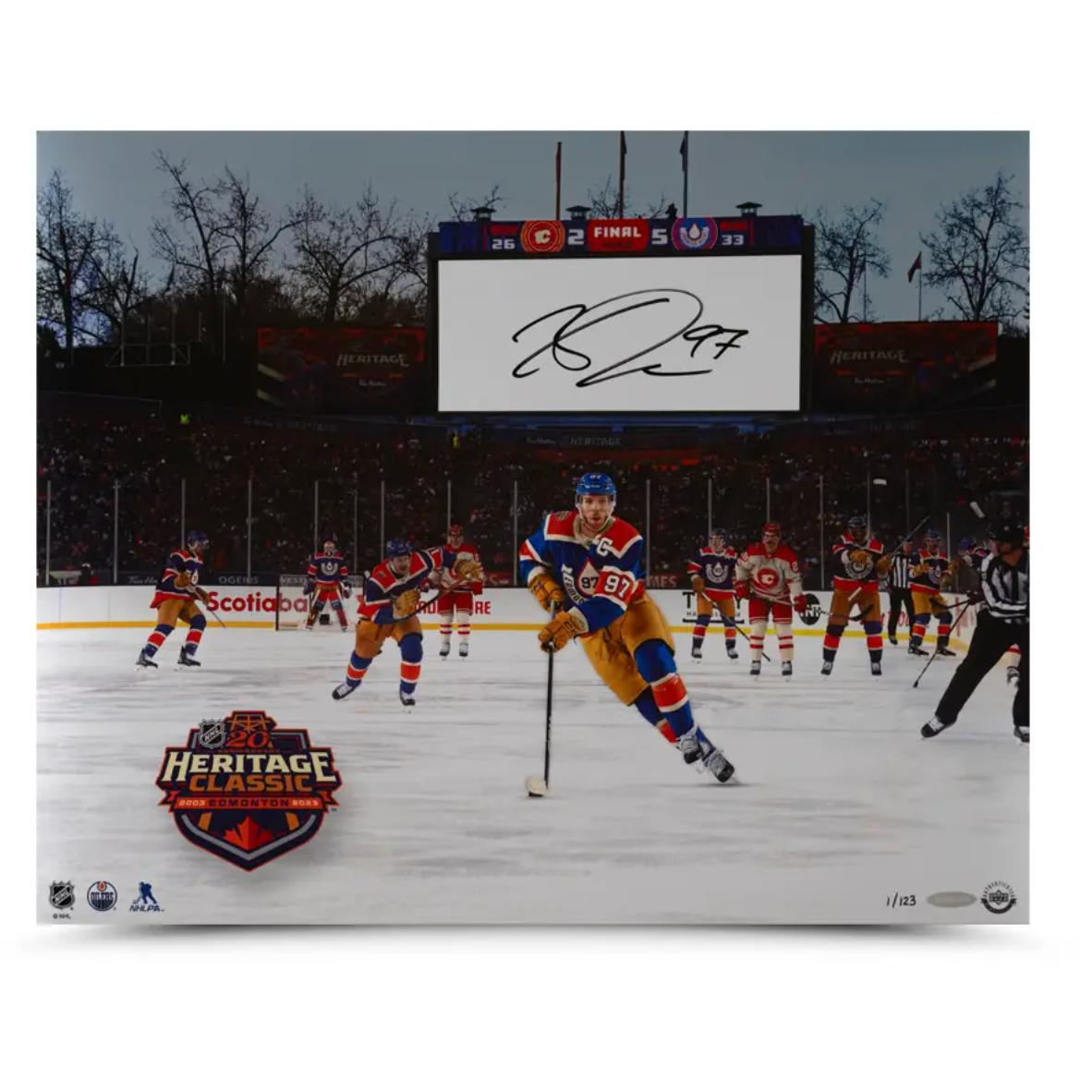 Connor McDavid Autographed “2023 NHL Heritage Classic” 20x16 Photo UDA