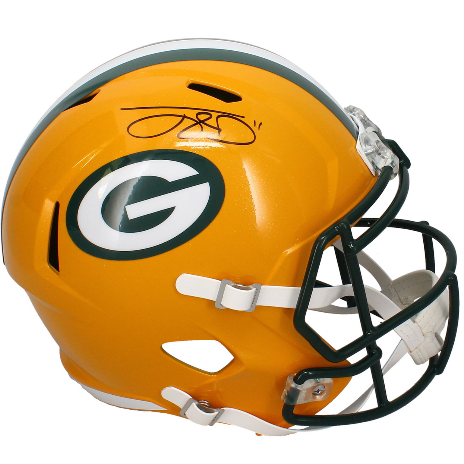 Jayden Reed Autographed Green Bay Packers Full Size Replica Speed Helmet Beckett