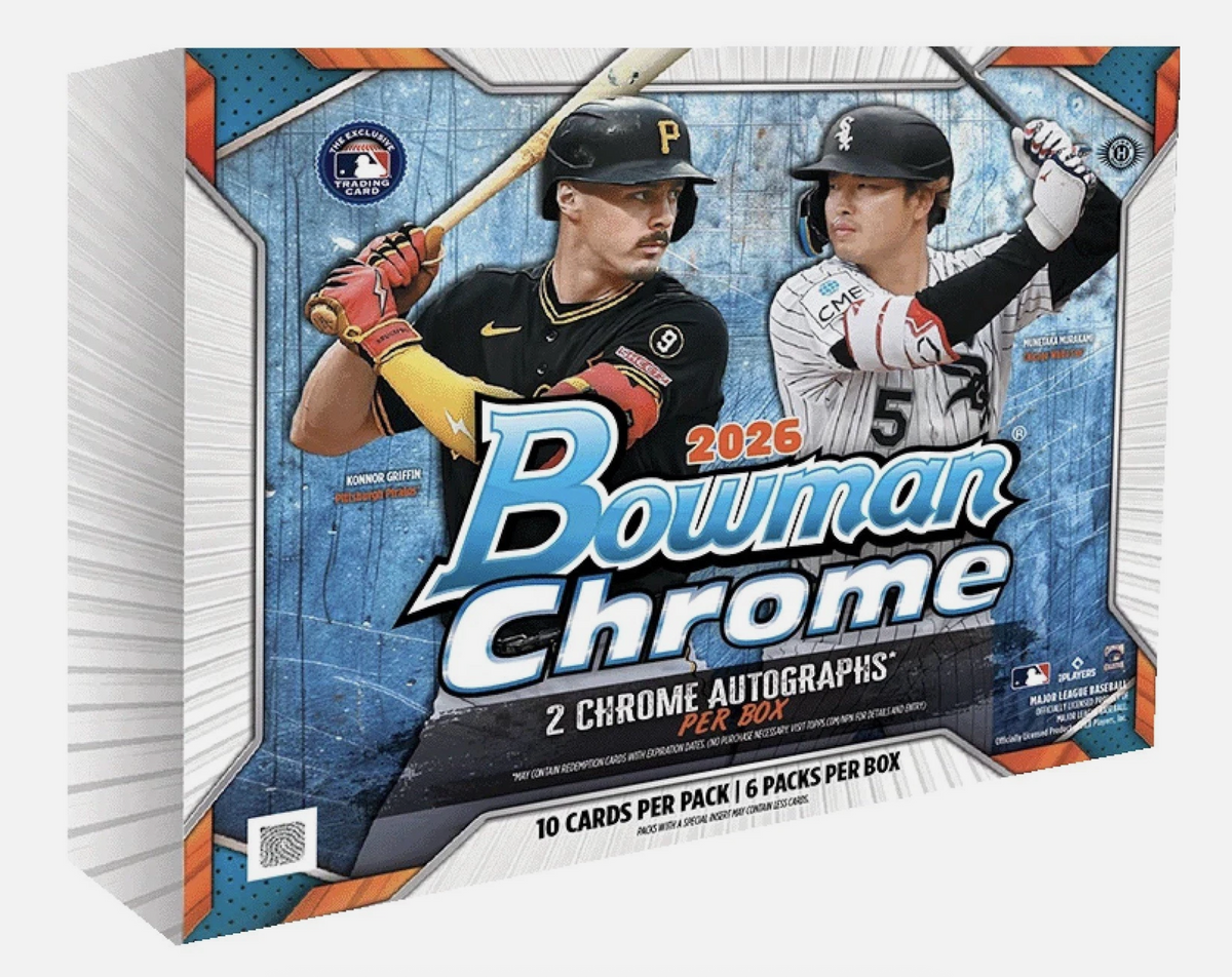 2026 BOWMAN CHROME BASEBALL HOBBY BOX (2 AUTOs) MLB BRAND NEW FACTORY SEALED