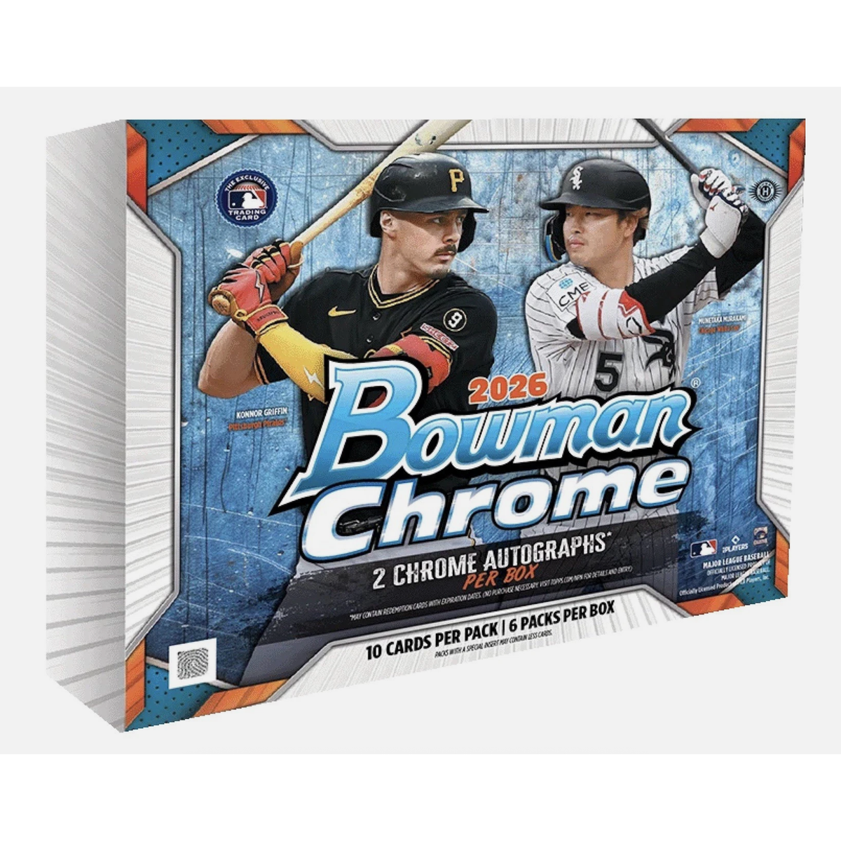 2026 BOWMAN CHROME BASEBALL HOBBY BOX (2 AUTOs) MLB BRAND NEW FACTORY SEALED