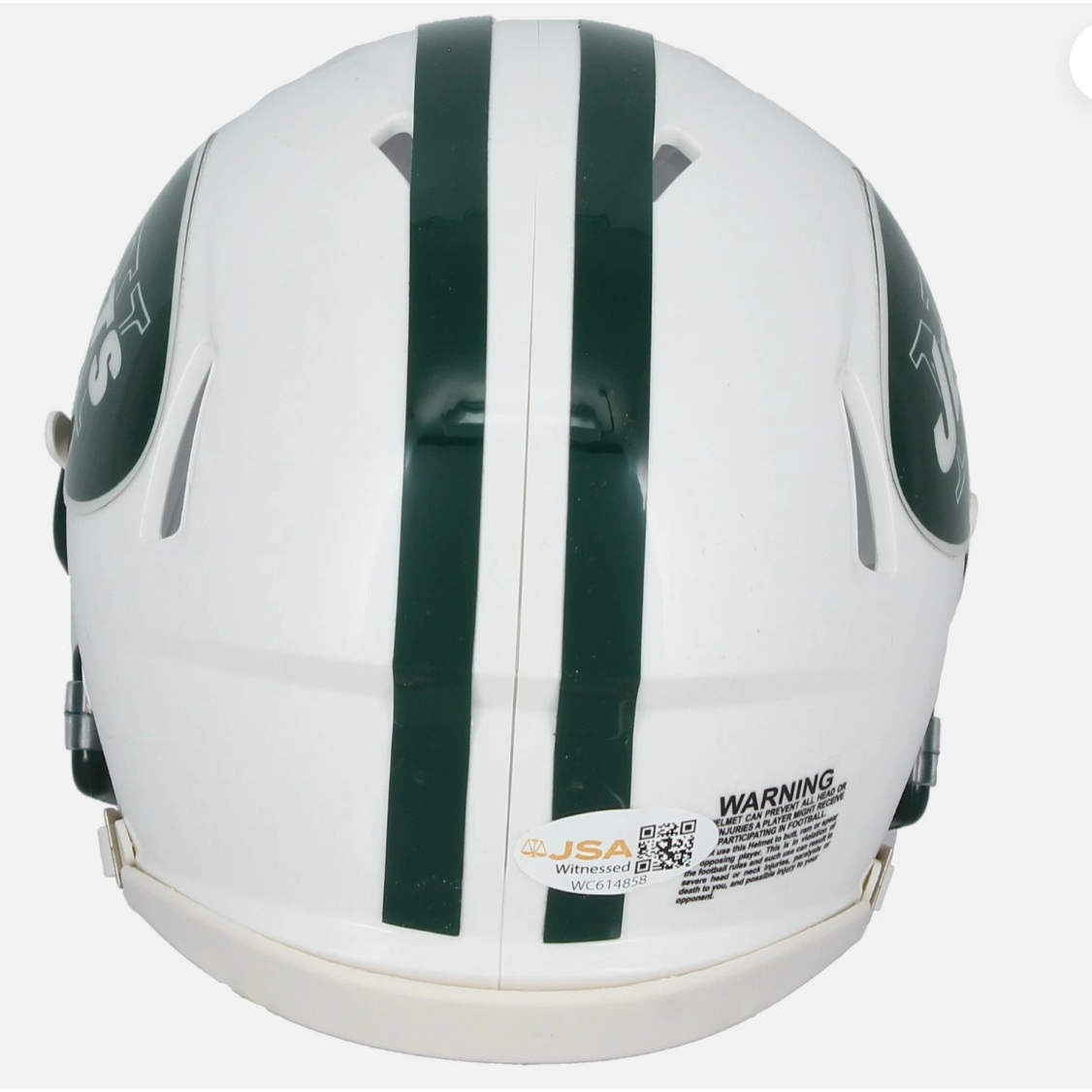 Minkah Fitzpatrick Autographed New York Jets White 2024 Alternate Onfield Classic Speed Mini Helmet JSA Witnessed