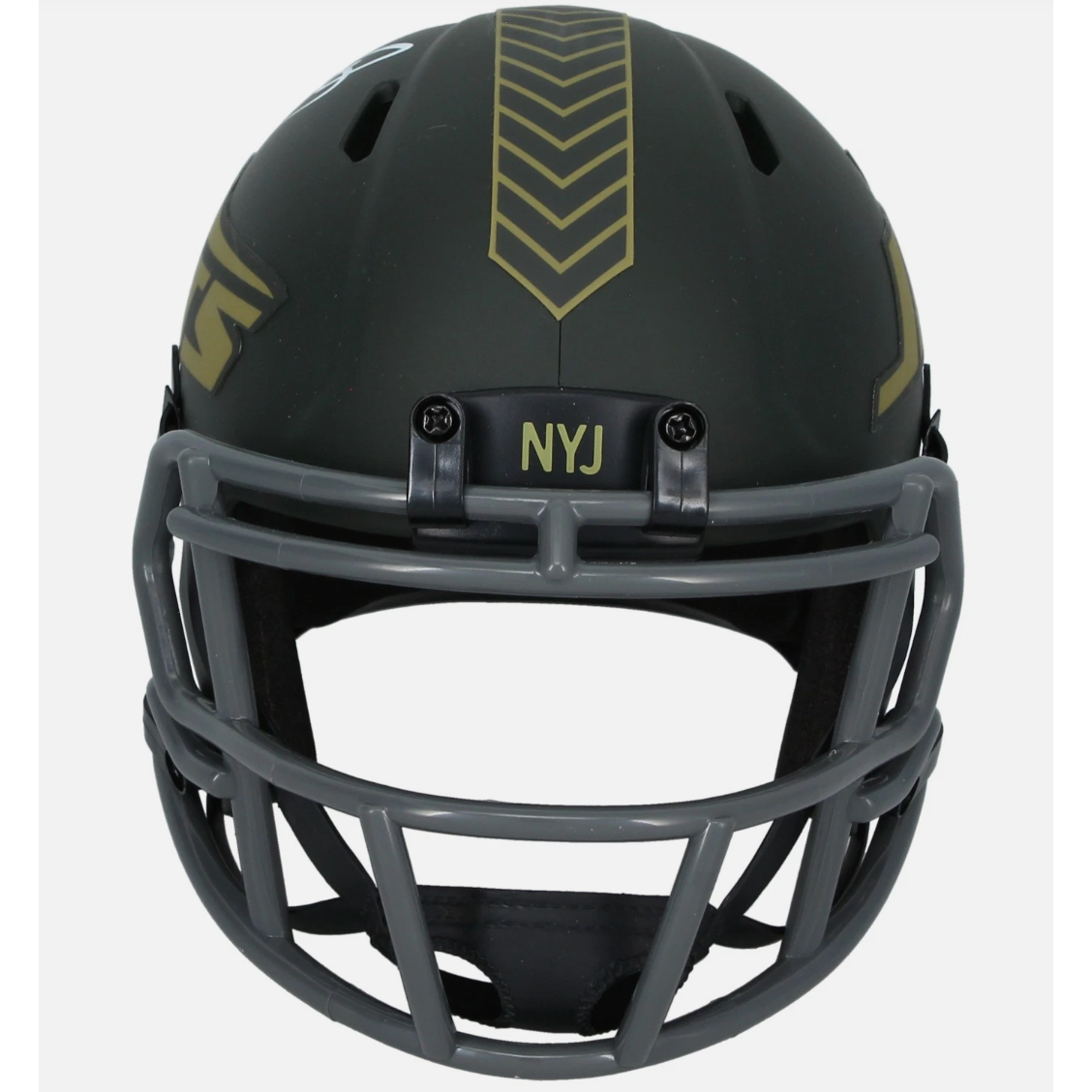 Minkah Fitzpatrick Autographed New York Jets 2025 Salute to Service Speed Mini Helmet JSA Witnessed