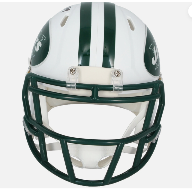 Darrelle Revis Autographed New York Jets 1998-18 Throwback Speed Mini Helmet Beckett