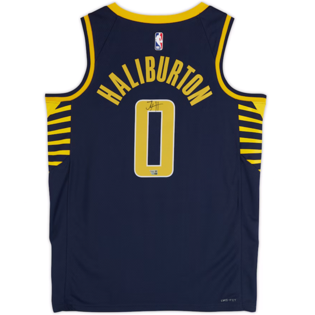 Tyrese Haliburton Autographed Indiana Pacers Nike Navy Icon Swingman Jersey Fanatics