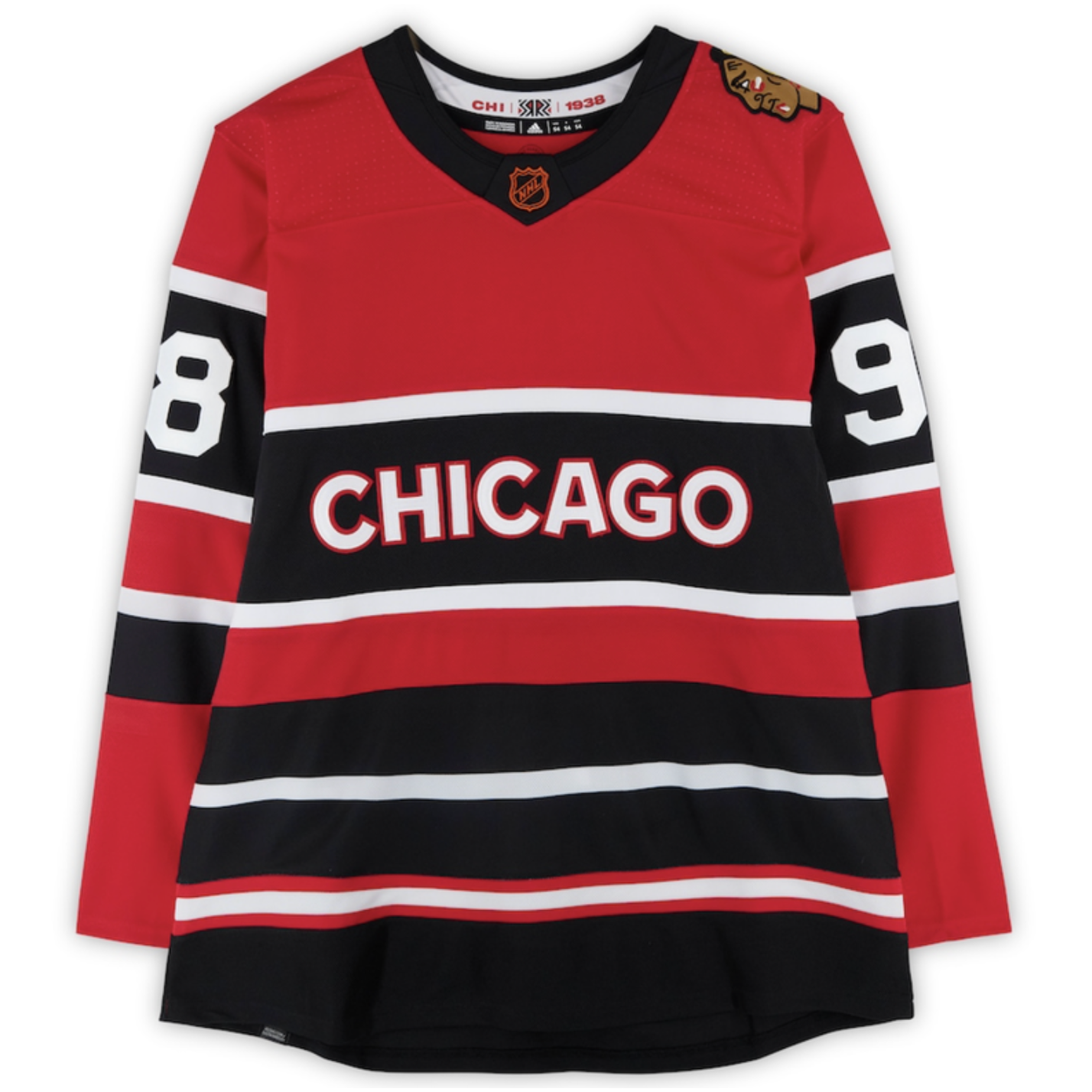 Connor Bedard Autographed Blackhawks Authentic Adidas Retro Jersey Fanatics