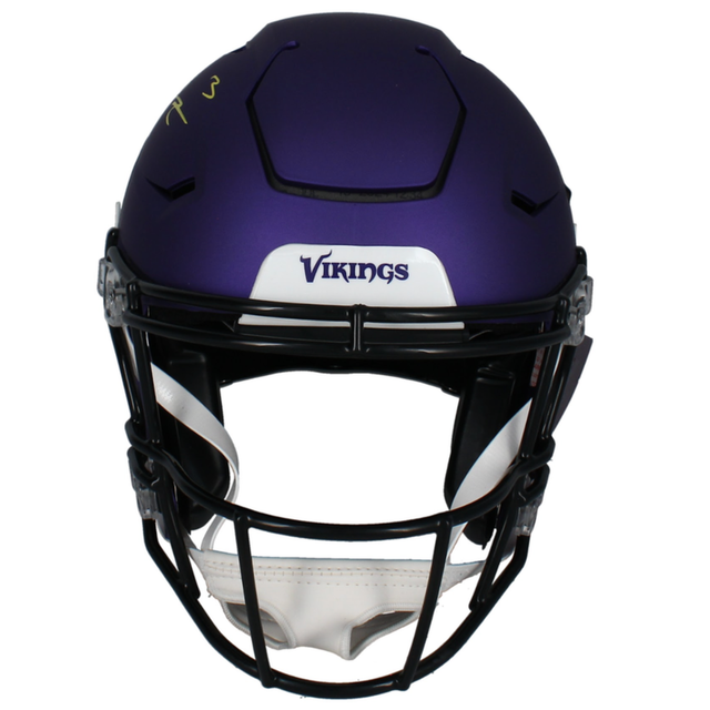 Jordan Addison Autographed Minnesota Vikings Speedflex Helmet Beckett