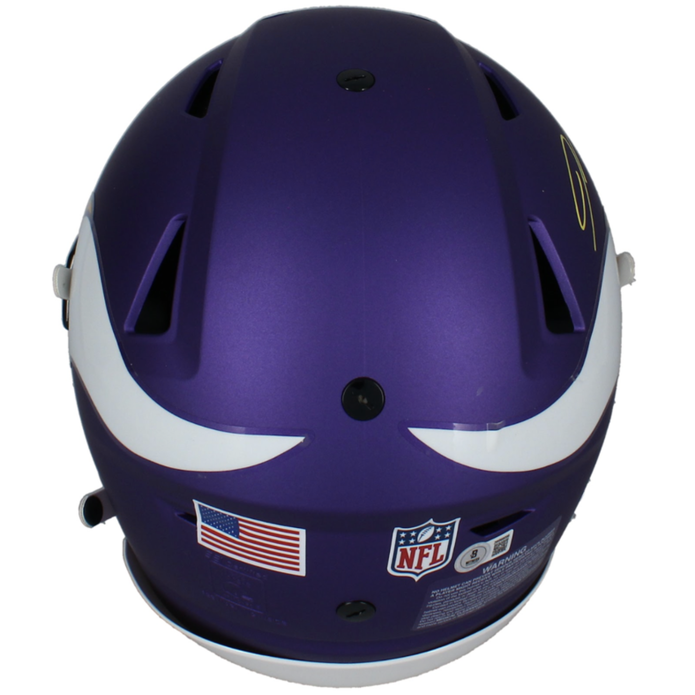 Jordan Addison Autographed Vikings 2023 Alt. Tribute Speedflex Helmet Beckett