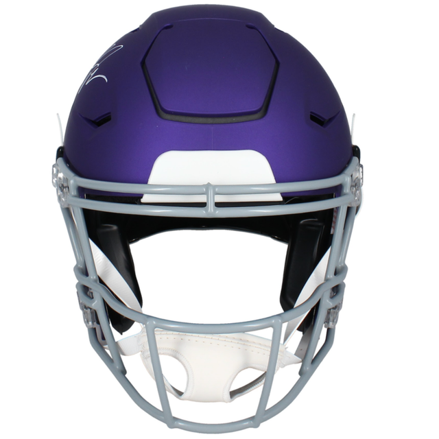 Justin Jefferson Autographed Vikings 2023 Tribute Speedflex Helmet Beckett