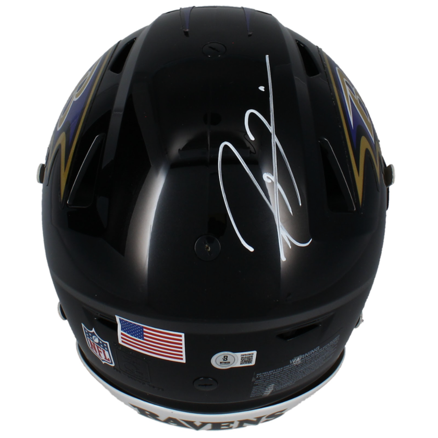 Ray Lewis Autographed Baltimore Ravens Authentic Speedflex Helmet Beckett