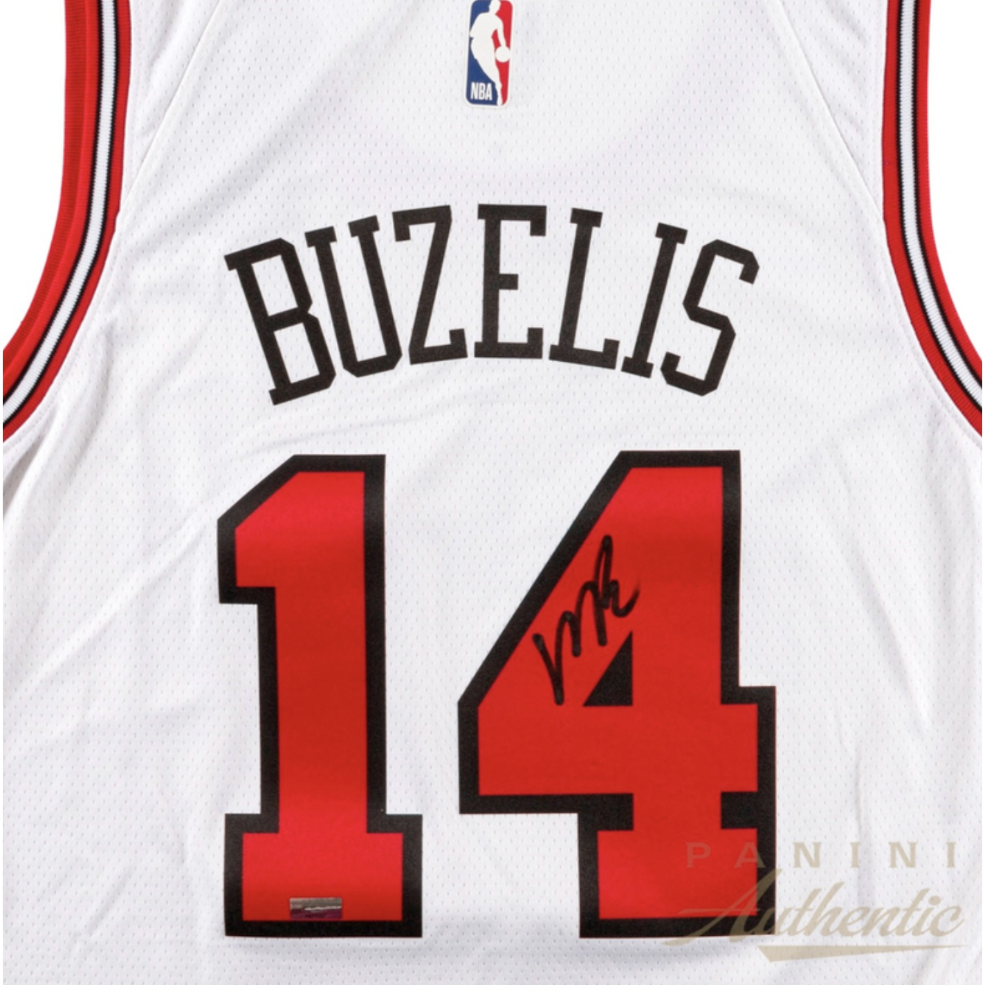 Matas Buzelis Autographed Chicago Bulls White Association Edition Jersey Panini