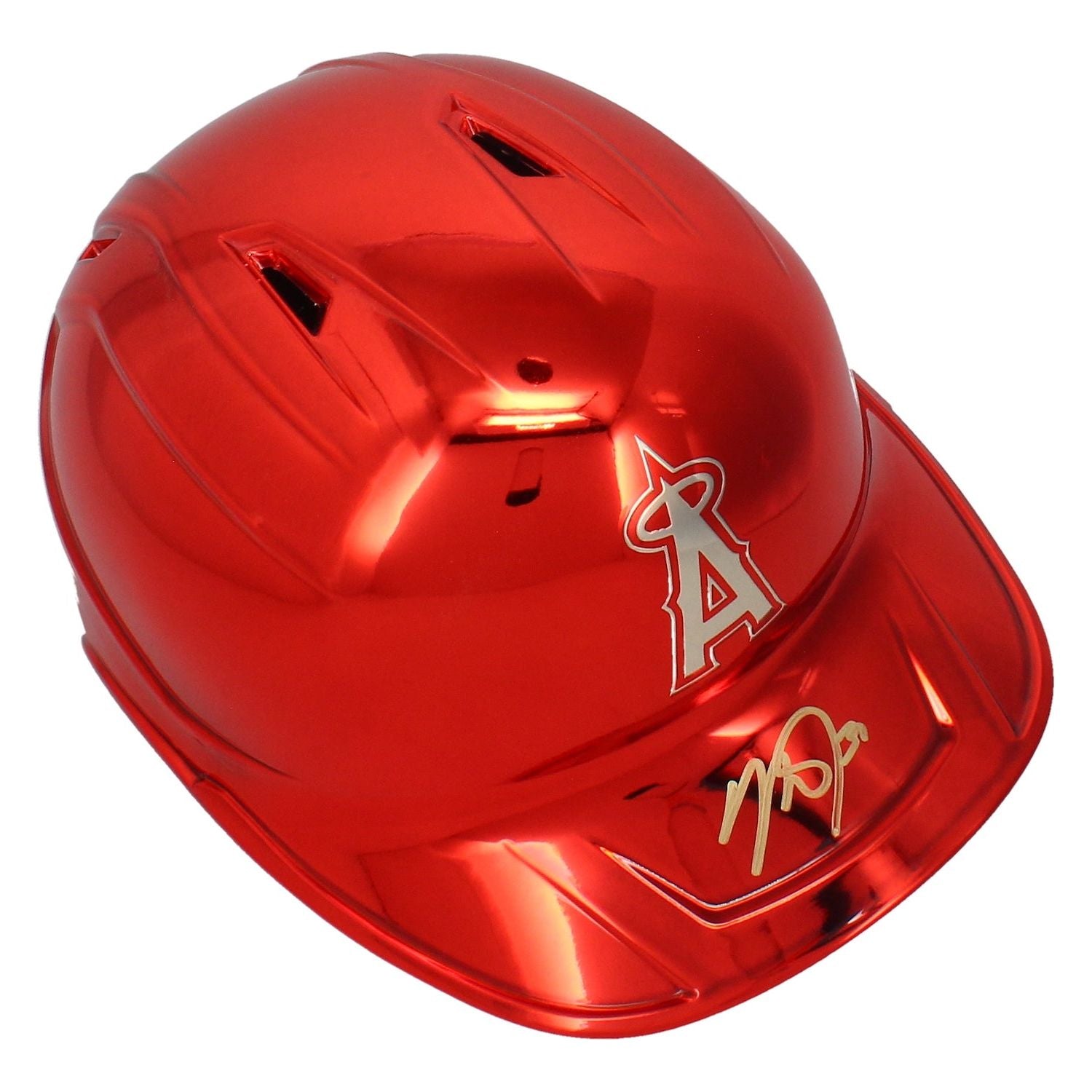 Mike Trout Autographed Los Angeles Angels Chrome Batting Helmet MLB