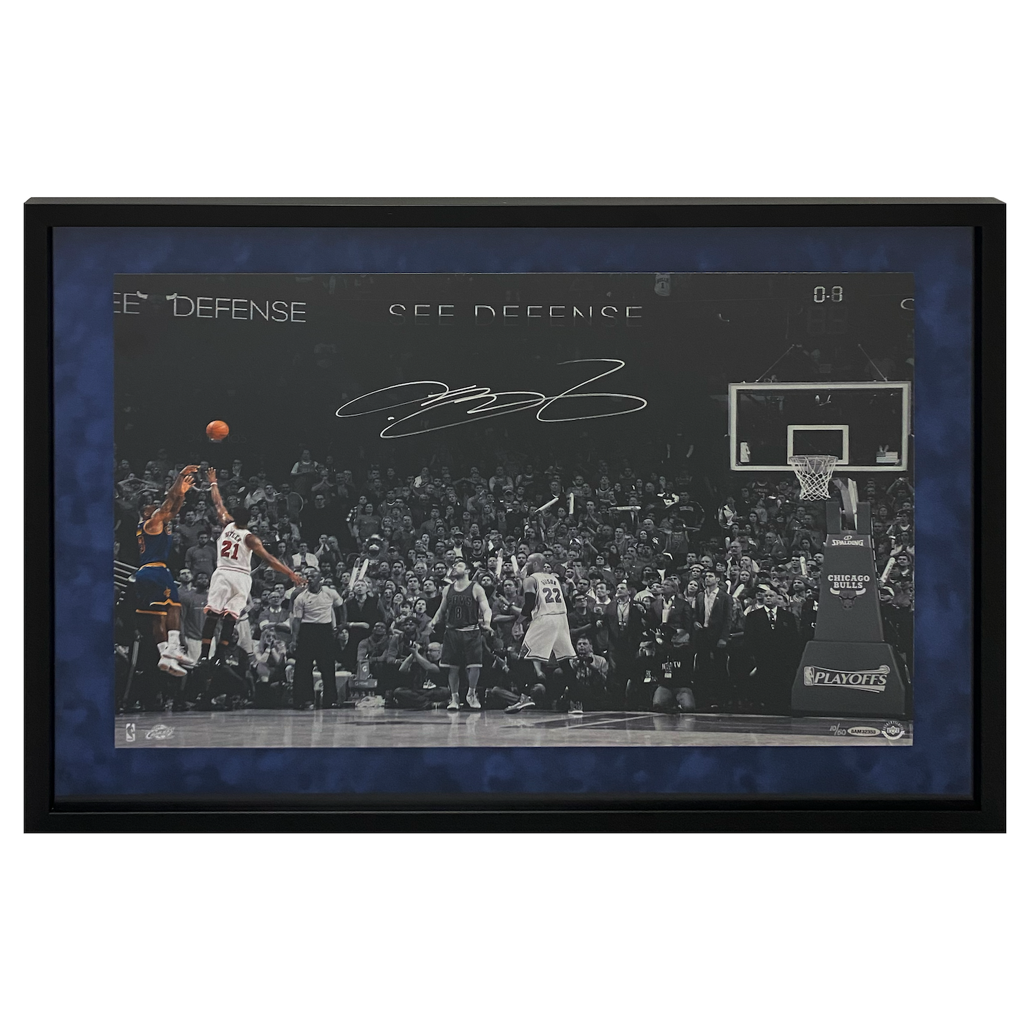 LeBron James Autographed Cavaliers "Ball Game" 28" x 20" Framed 24" x 16" Photo UDA LE 50