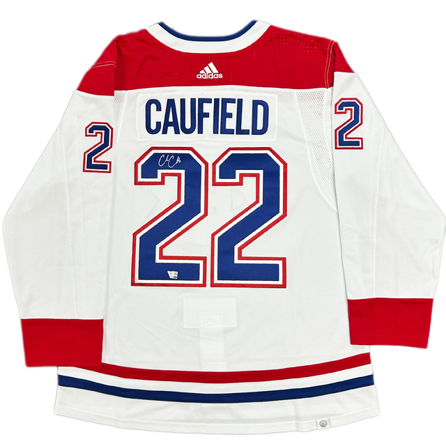 Cole Caufield Autographed Montreal Canadiens White Adidas Authentic Jersey Fanatics