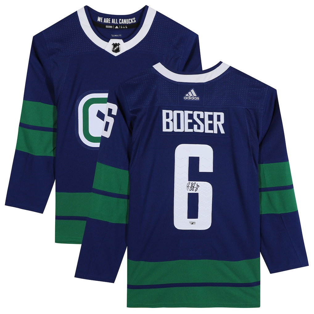 Brock Boeser Autographed Vancouver Canucks Authentic Jersey Fanatics