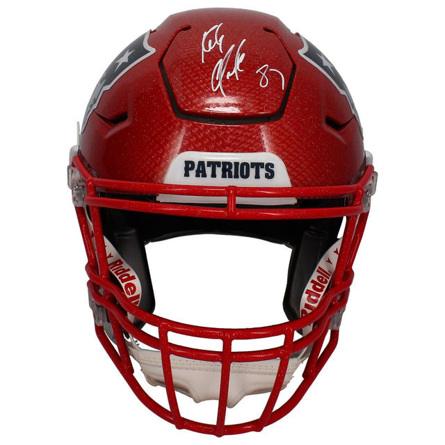 Rob Gronkowski Autographed Patriots Hydro Dipped Speed Flex Helmet JSA
