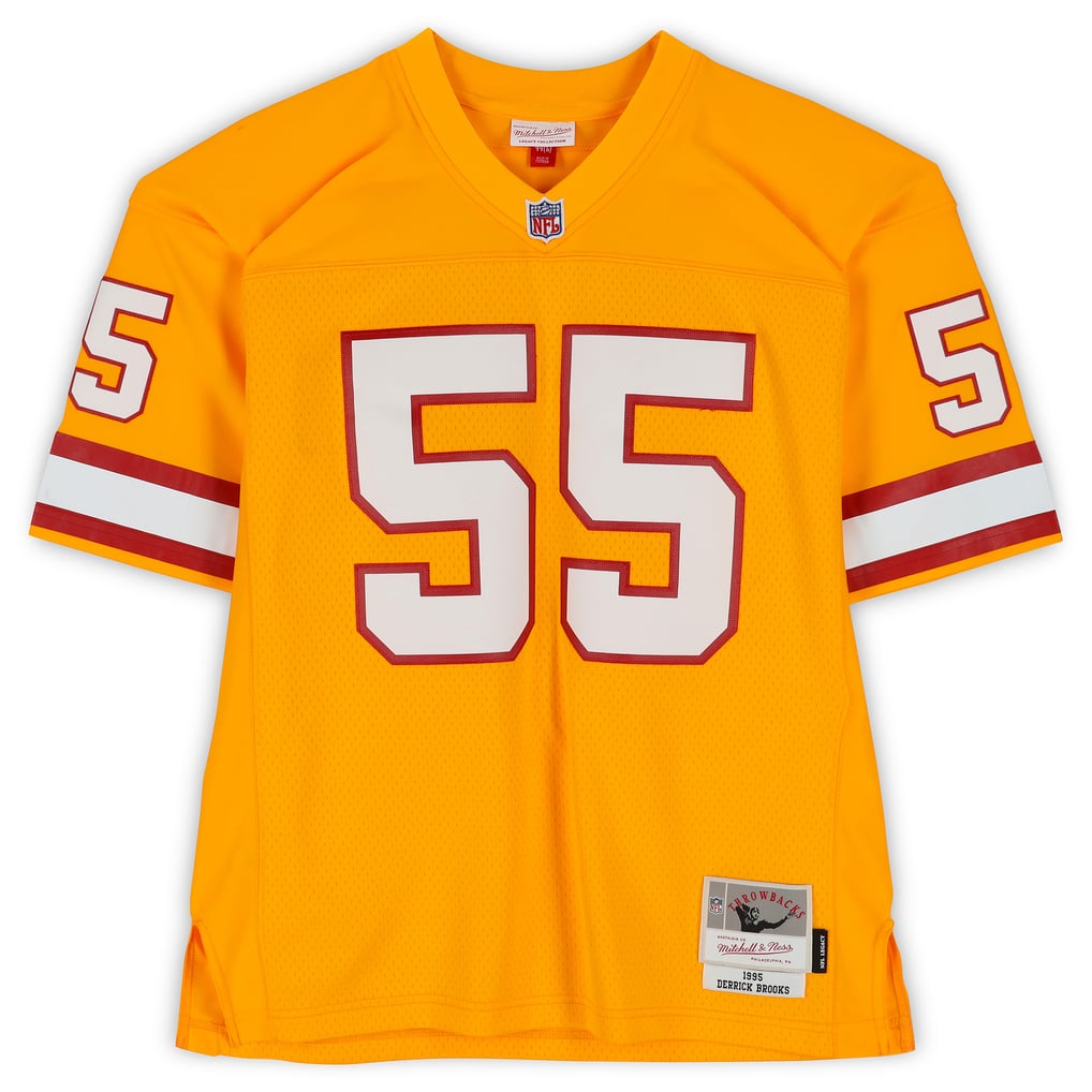 Derrick Brooks Tampa Bay Buccaneers Autographed Orange Mitchell and Ness 1995 Legacy Jersey Fanatics