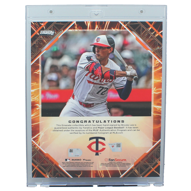 Brooks Lee Autographed Twins 8" x 10" Emanate Orange Variant LE 25/25 Fanatics