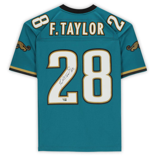Fred Taylor Authentic Jacksonville Jaguars Autographed Teal Mitchell & Ness 1998 Legacy Jersey Fanatics