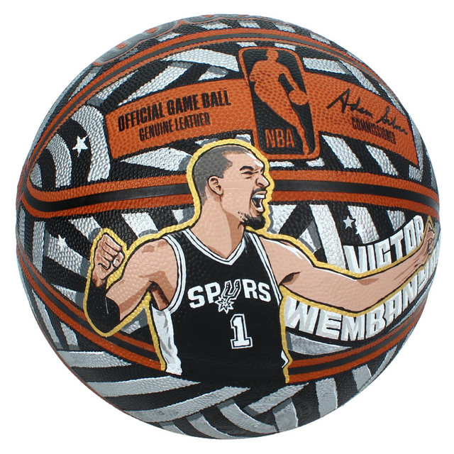 Victor Wembanyama Autographed Custom Artist Painted Authentic NBA Art Basketball Fanatics LE 1/1