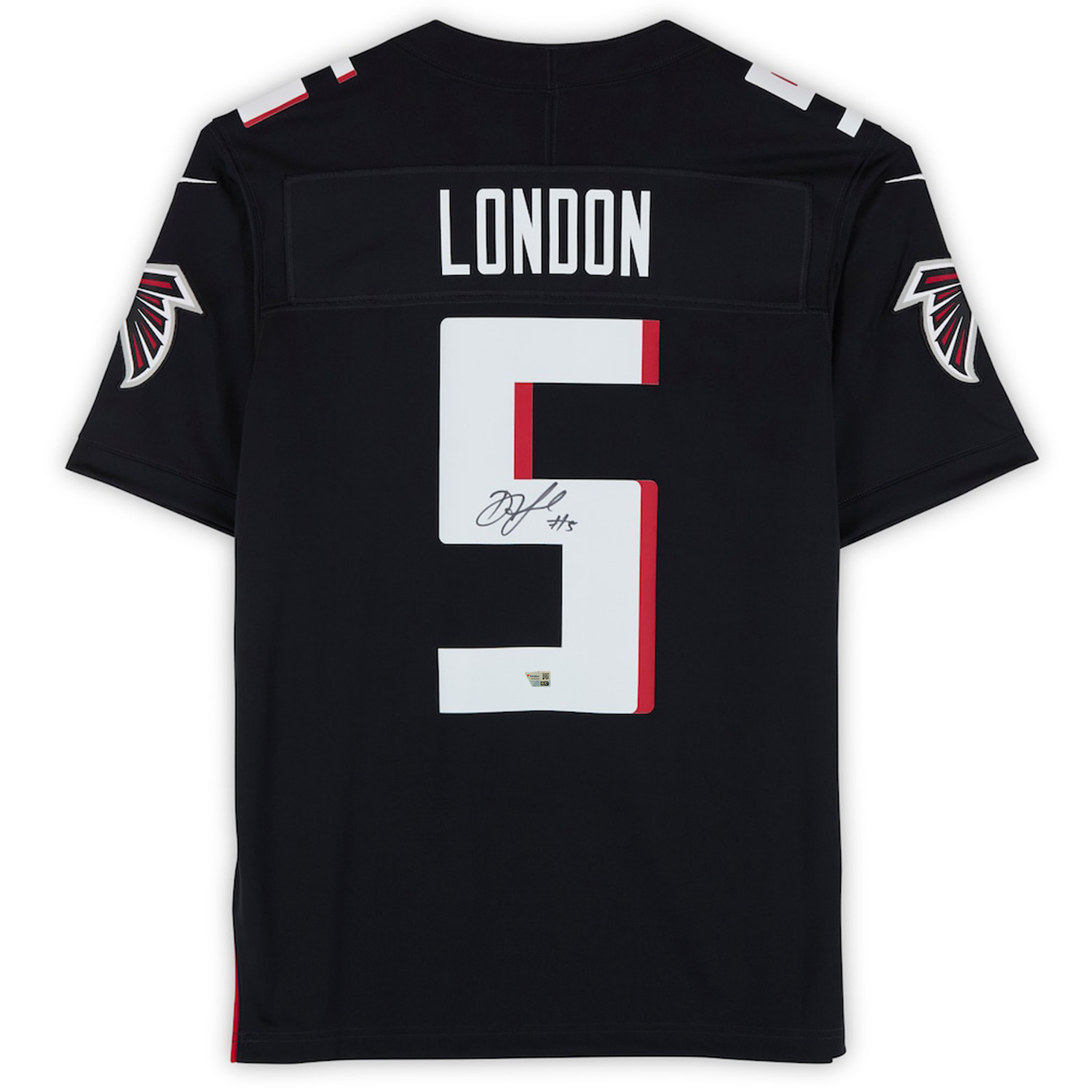 Drake London Autographed Atlanta Falcons Black Nike Jersey Fanatics