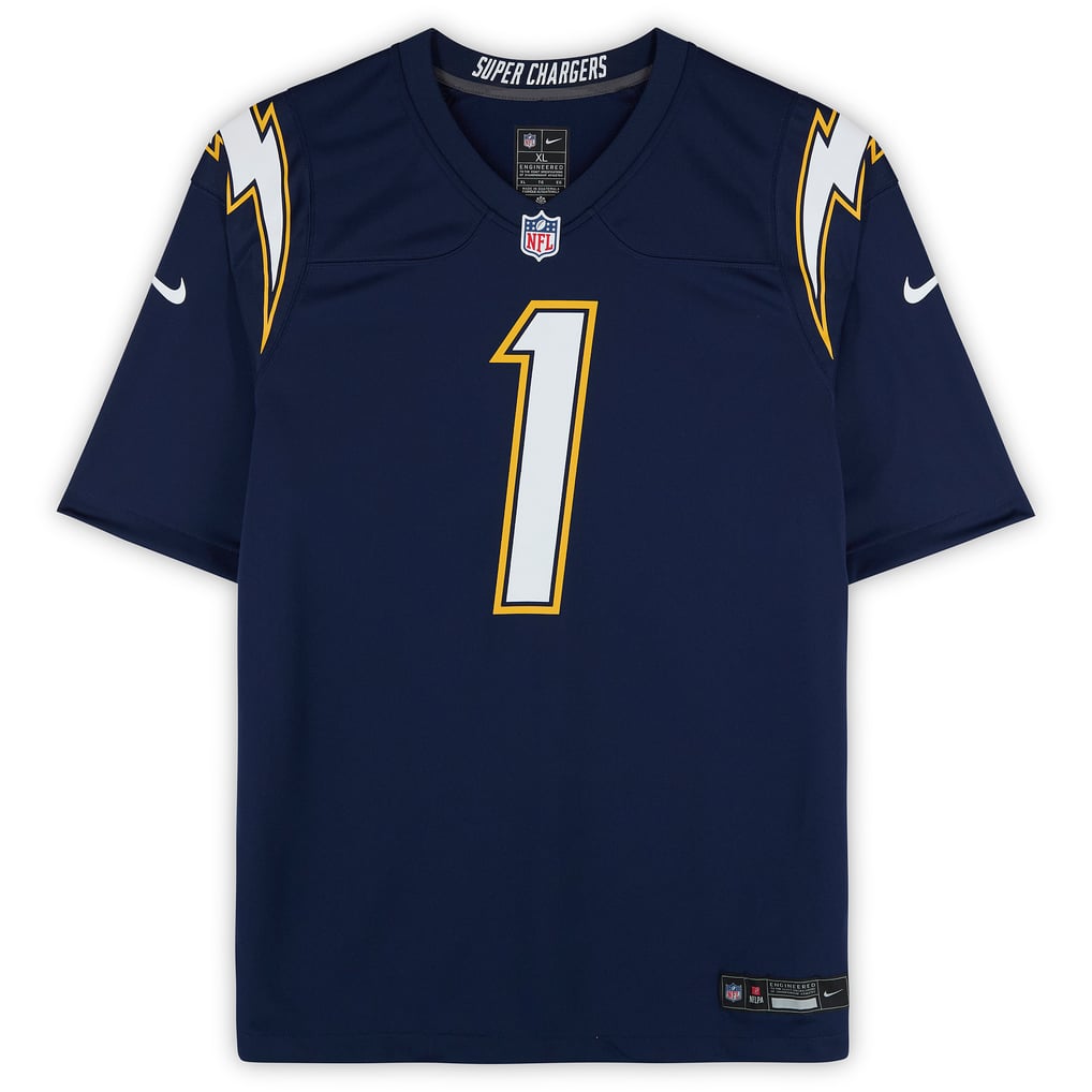 Quentin Johnson Autographed Los Angeles Chargers Navy Blue Nike Game Jersey Fanatics
