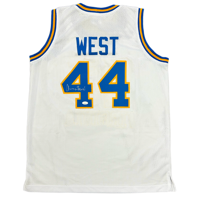 Jerry West Autographed #44 West Virginia Custom Jersey JSA Witnessed